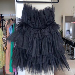 ALTAR'D STATE Black Daria Tulle Dress